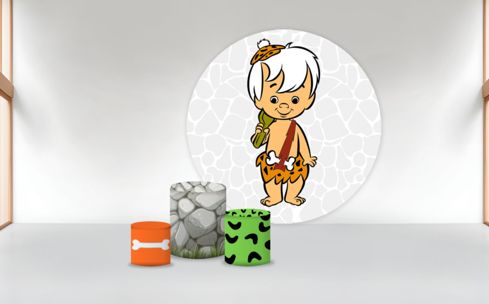 Kit panel circular trio de fundas – Bam Bam Picapiedras