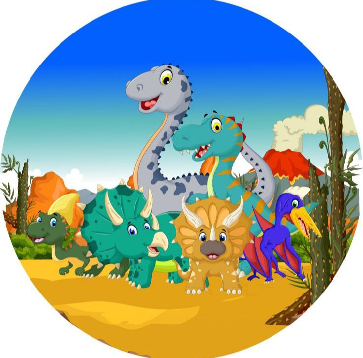 Panel Circular - Dino Baby