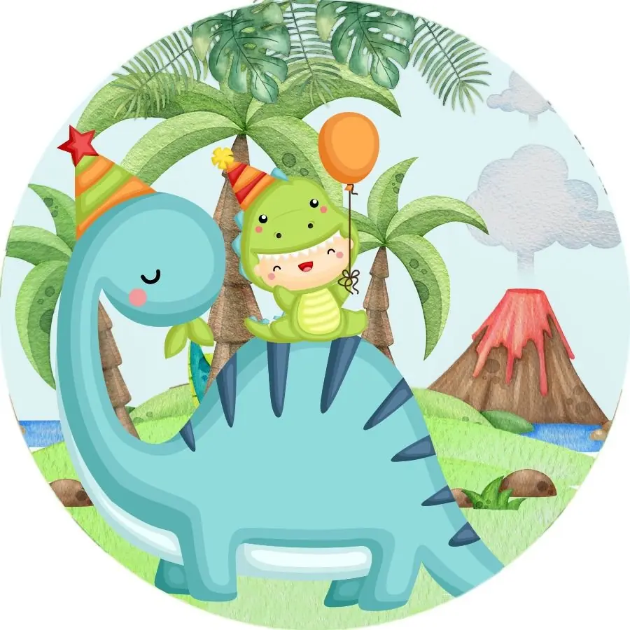 Panel Circular - Dino Baby