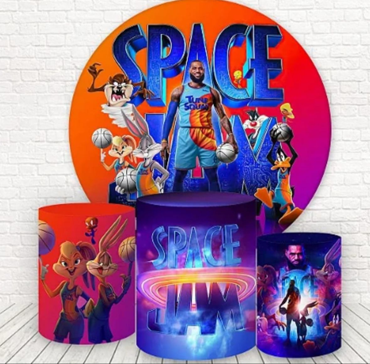 Kit panel circular trio de fundas - Space Jam