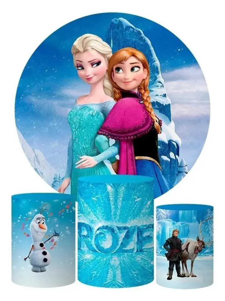 Kit panel circular trio de fundas – Frozen