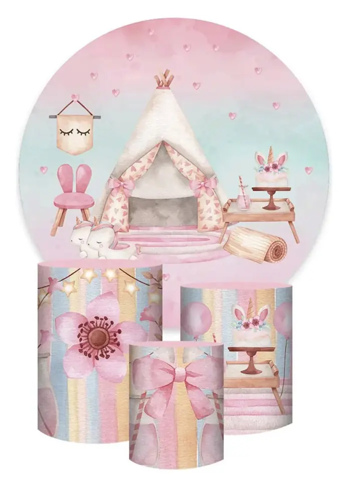 Kit panel circular trio de fundas – Pijama Party