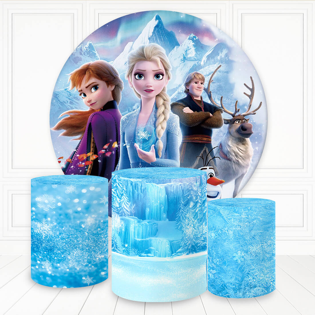Kit panel circular trio de fundas - Frozen