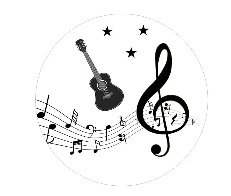 Panel Circular - Notas Musicales