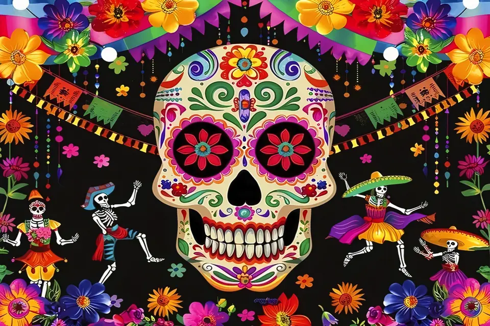 Panel Rectangular 3x2 - Noche de Muertos México