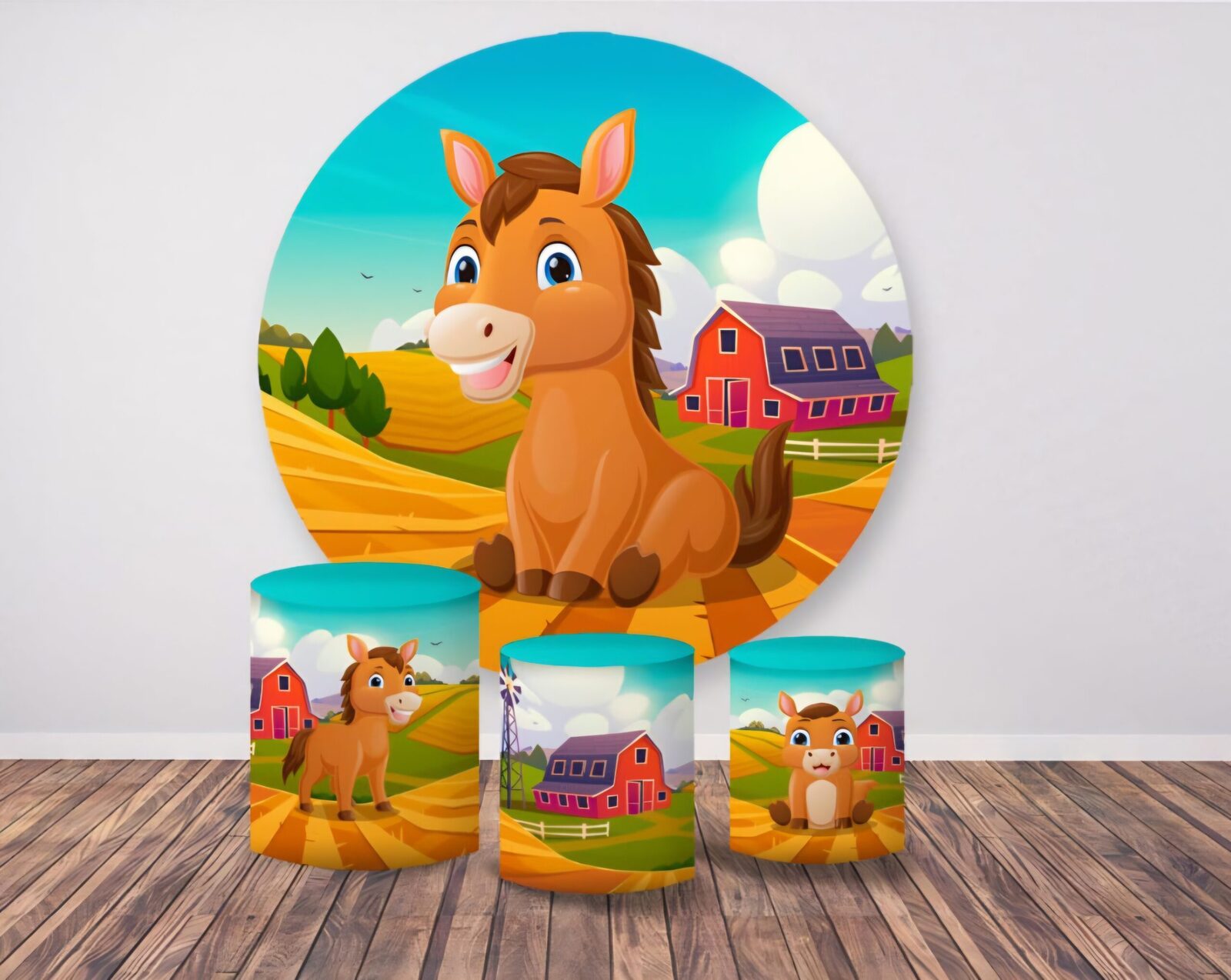 Kit panel circular trio de fundas - Caballo