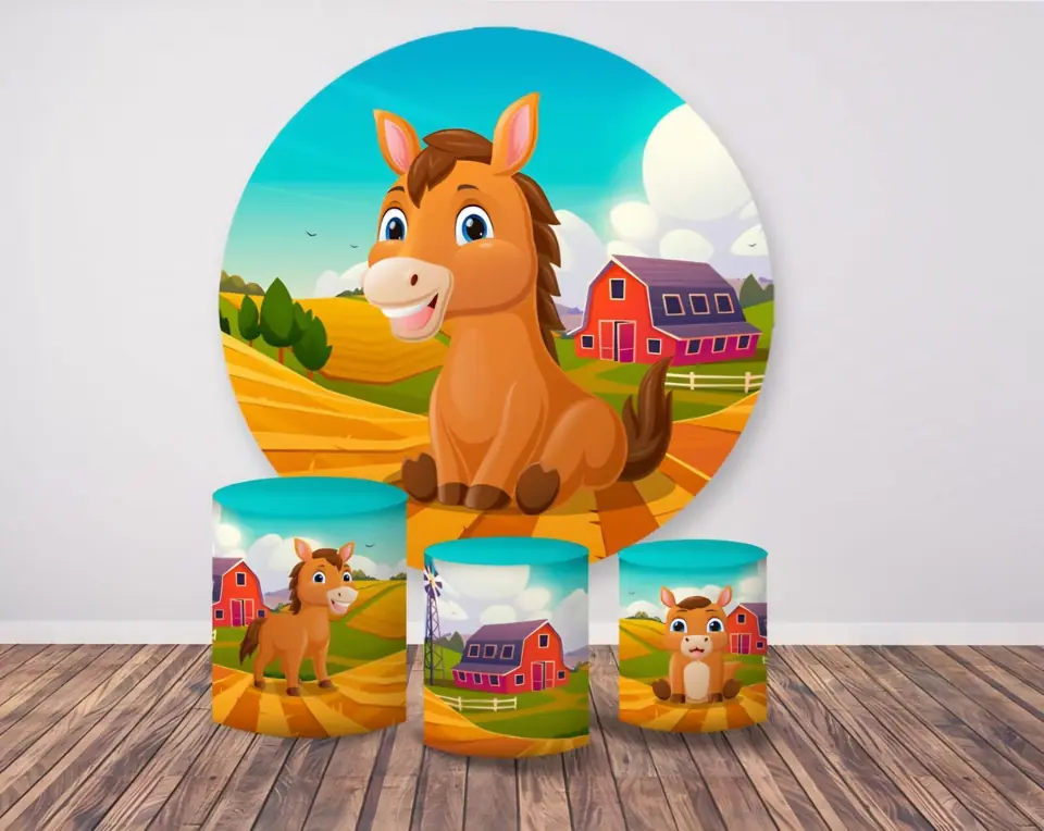 Kit panel circular trio de fundas - Caballo