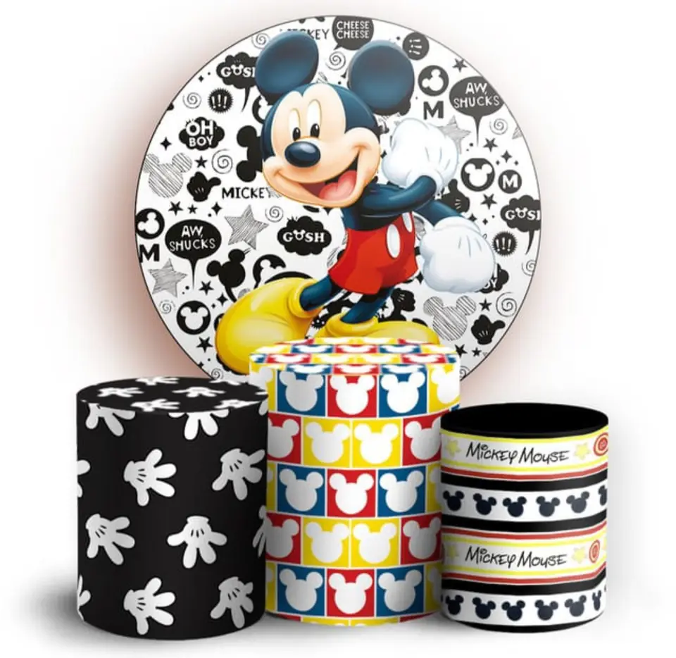 Kit panel circular trio de fundas - Mickey