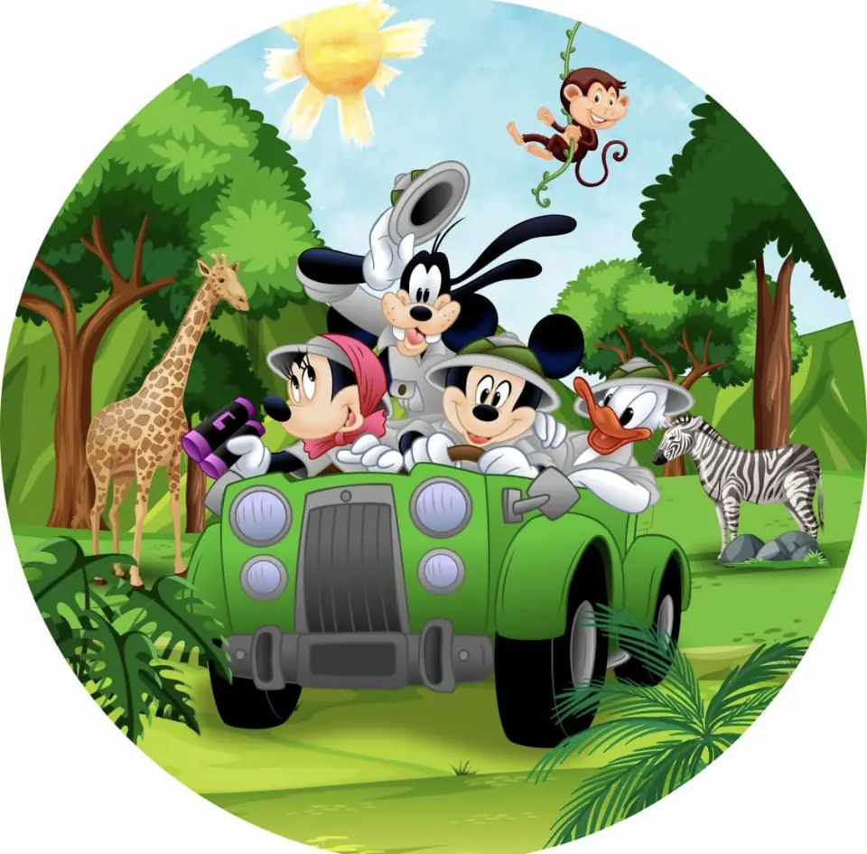 Panel Circular - Mickey Safari