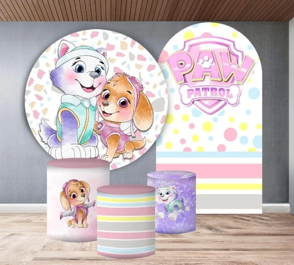 Kit panel circular trio de fundas - Everest & Skey Paw Patrol
