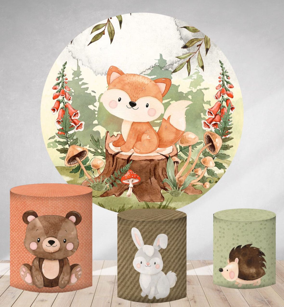 Kit panel circular trio de fundas - Bosque