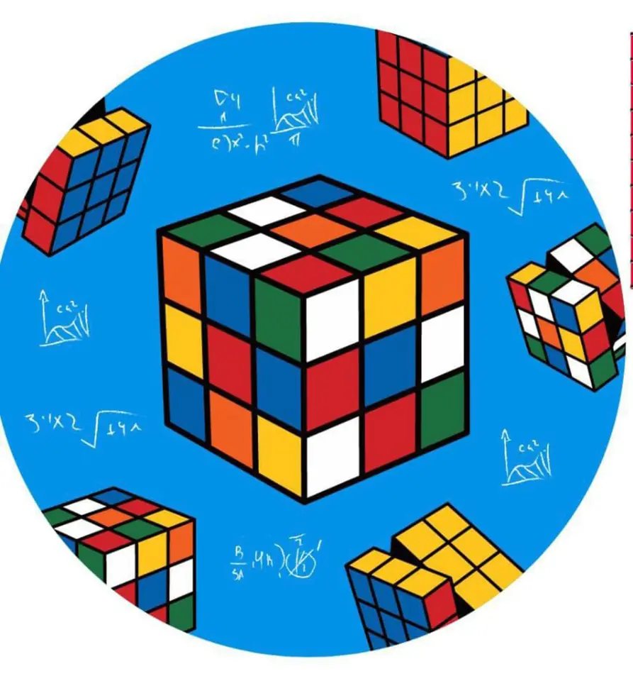 Panel Circular - Cubo Rubiks
