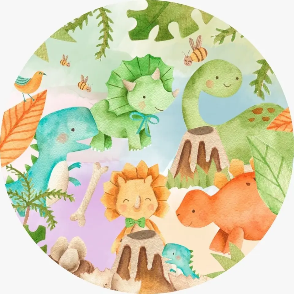 Panel Circular - Dino Baby