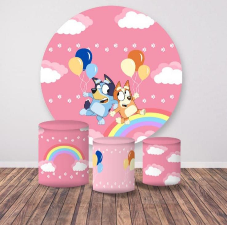 Kit panel circular trio de fundas - Bluey