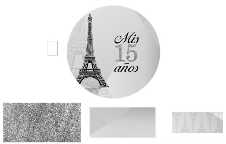 Kit panel circular trio de fundas - Mis 15