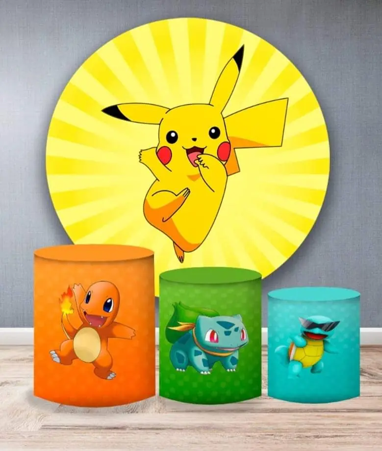 Kit panel circular trio de fundas - Pokemon