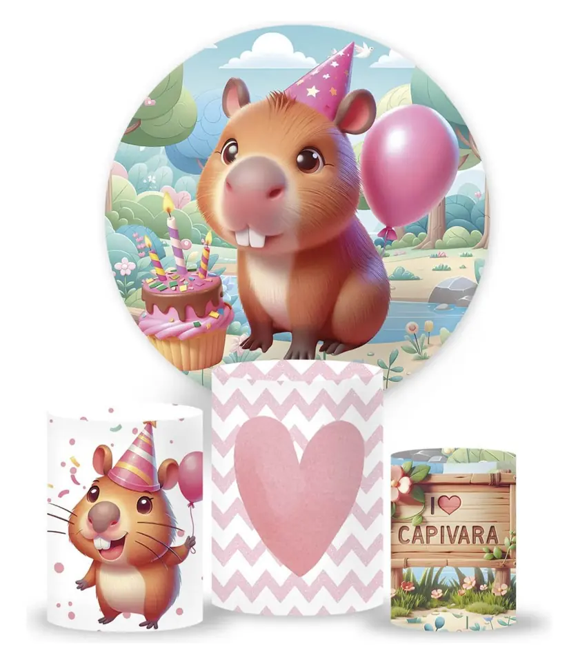Kit panel circular trio de fundas - Capibara