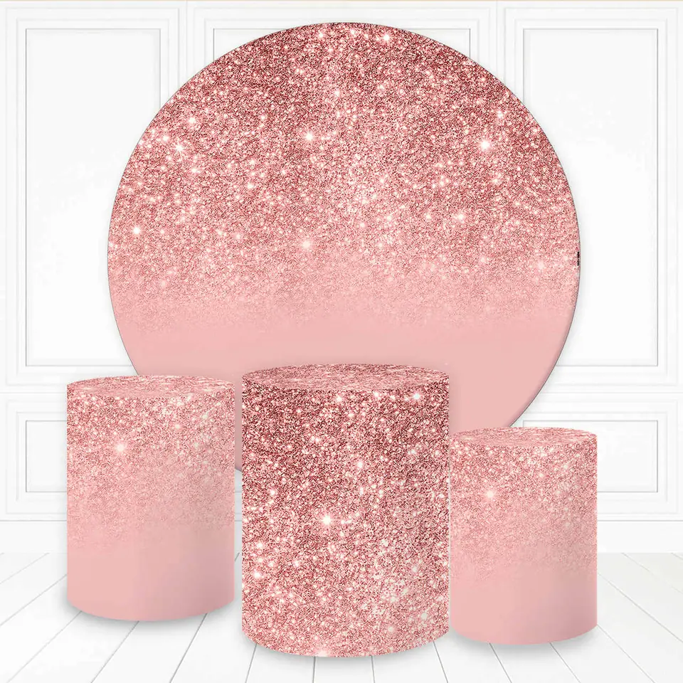 Kit panel circular trio de fundas - Glitter Rosa