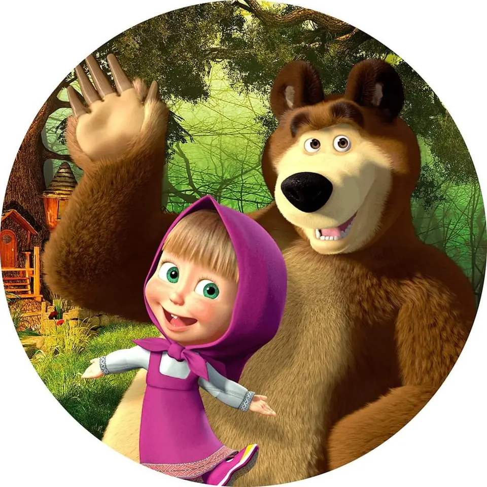 Panel Circular - Masha y el Oso