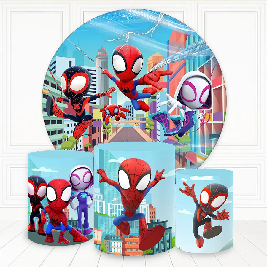 Kit panel circular trio de fundas - Spidey Cute