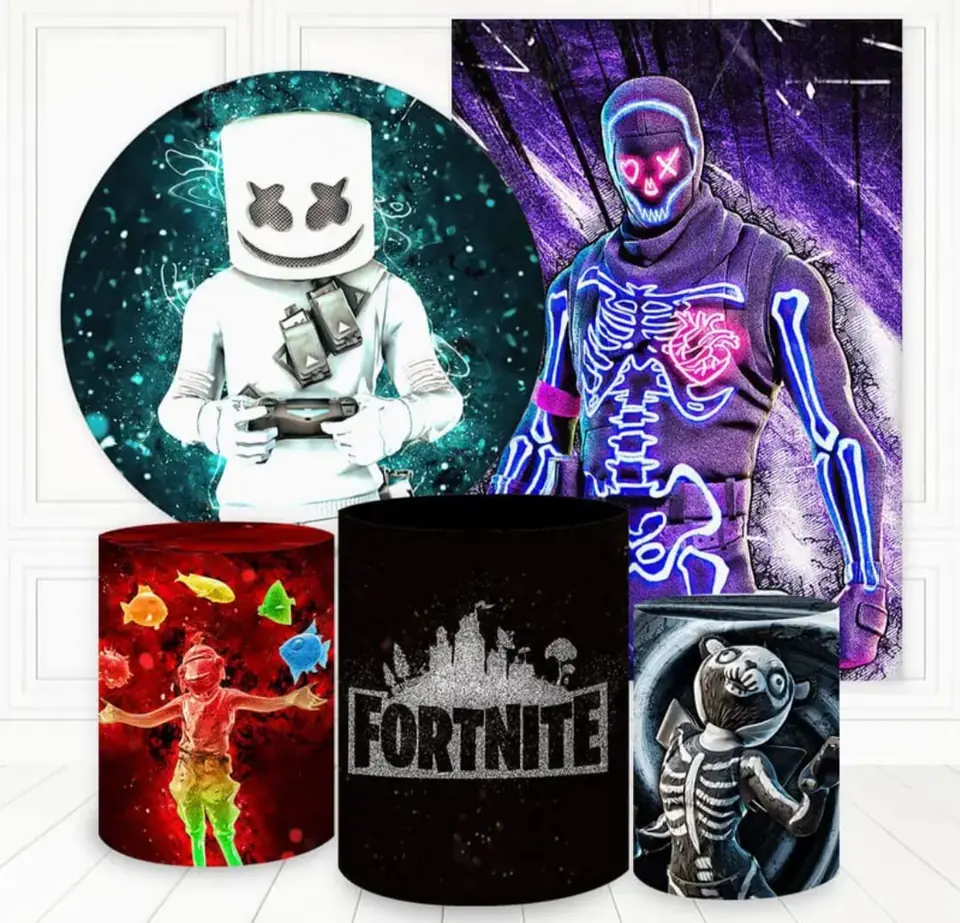 Kit panel circular,panel lateral trio de fundas - Fortnite