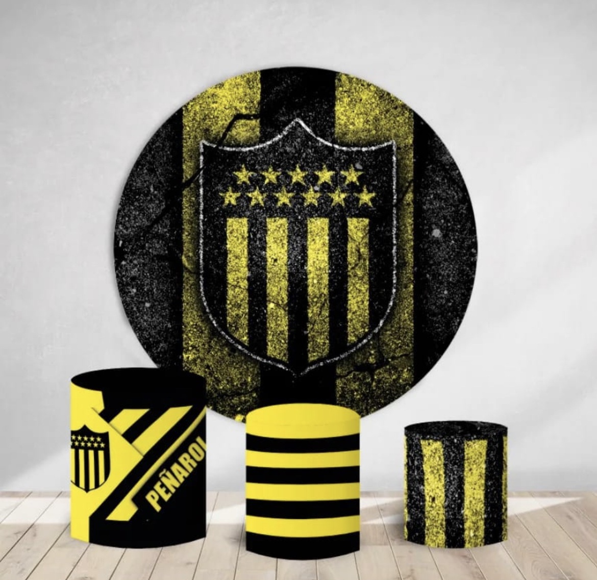 Kit panel circular trio de fundas - Peñarol