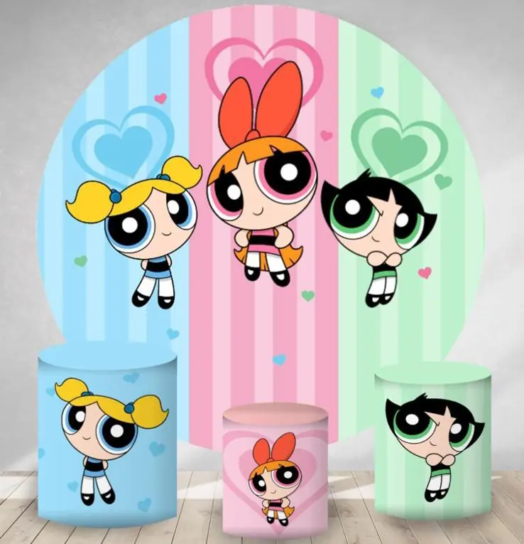 Kit panel circular trio de fundas - Chicas Super Poderosas