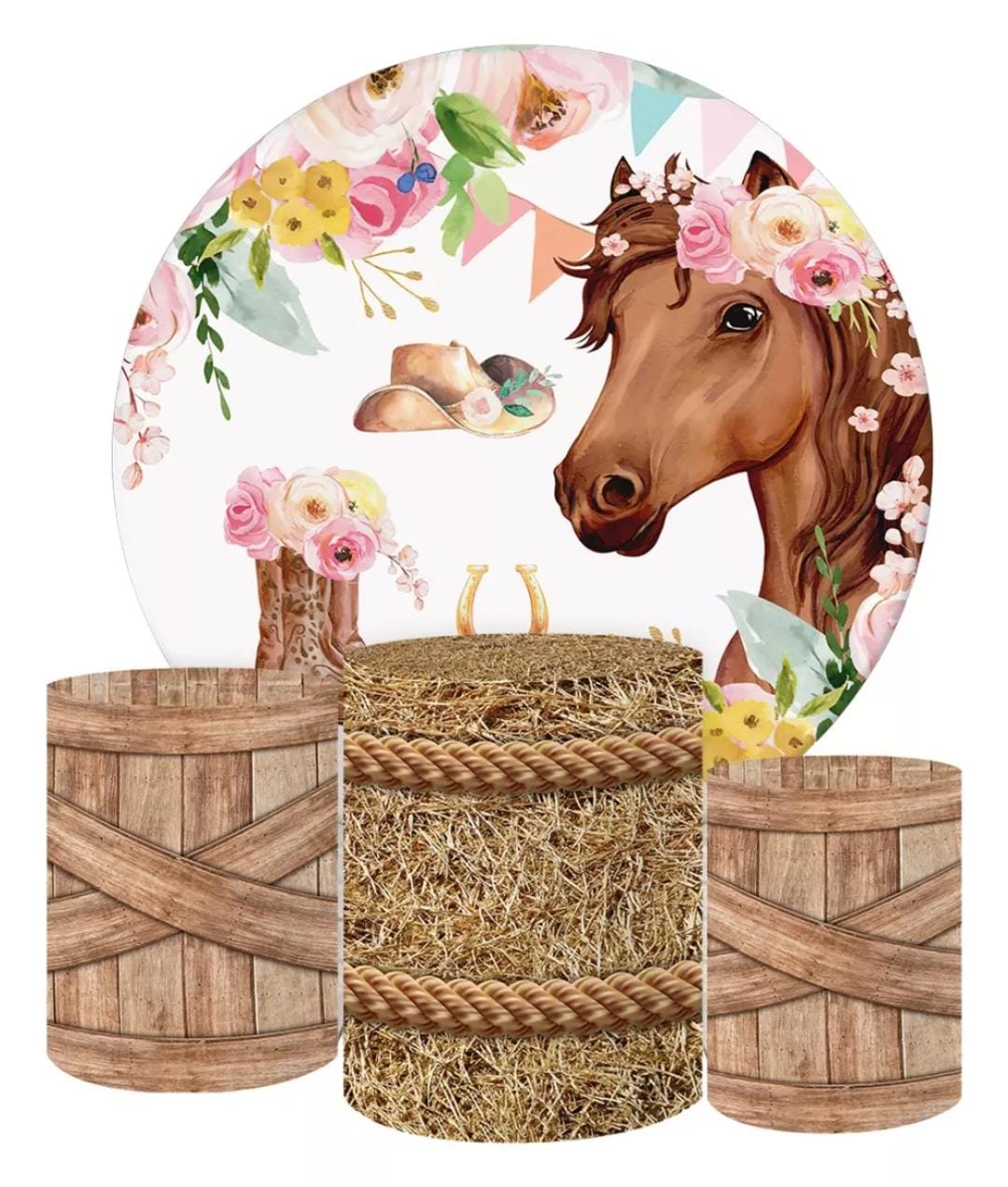 Kit panel circular trio de fundas - Caballo