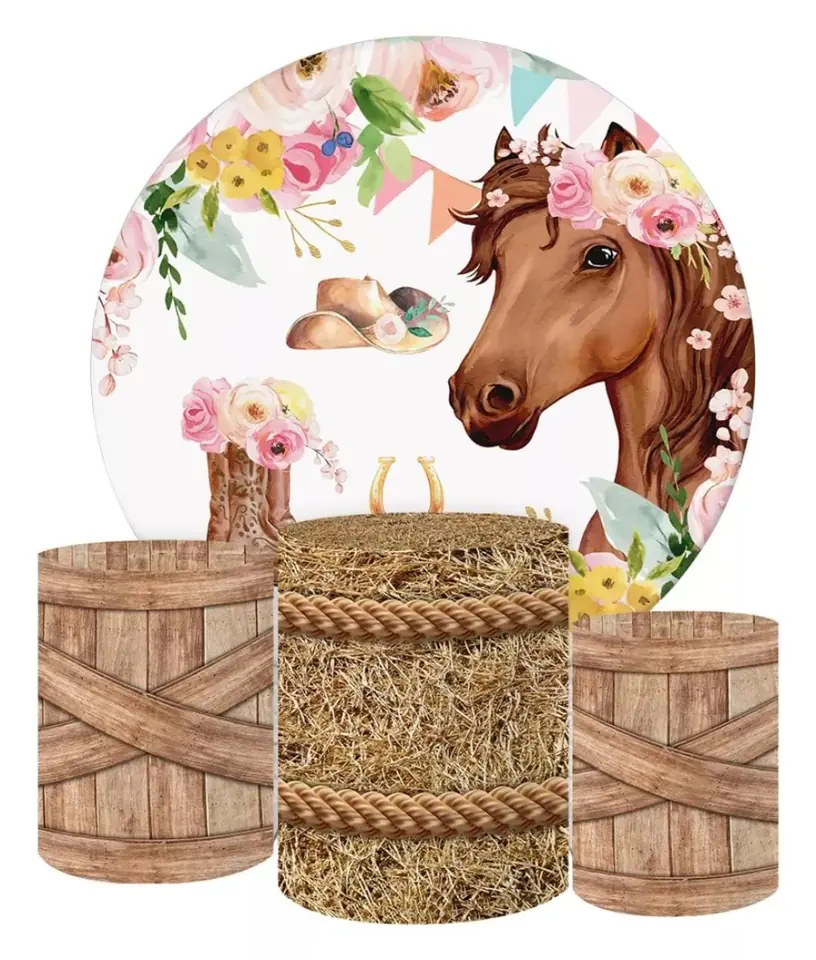 Kit panel circular trio de fundas - Caballo