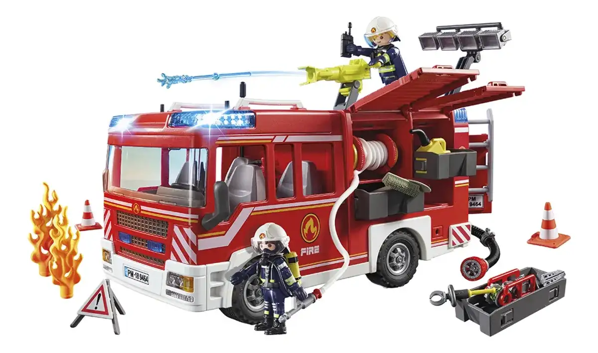 Figura Armable Playmobil Camión Bomberos 138 Piezas Juguete