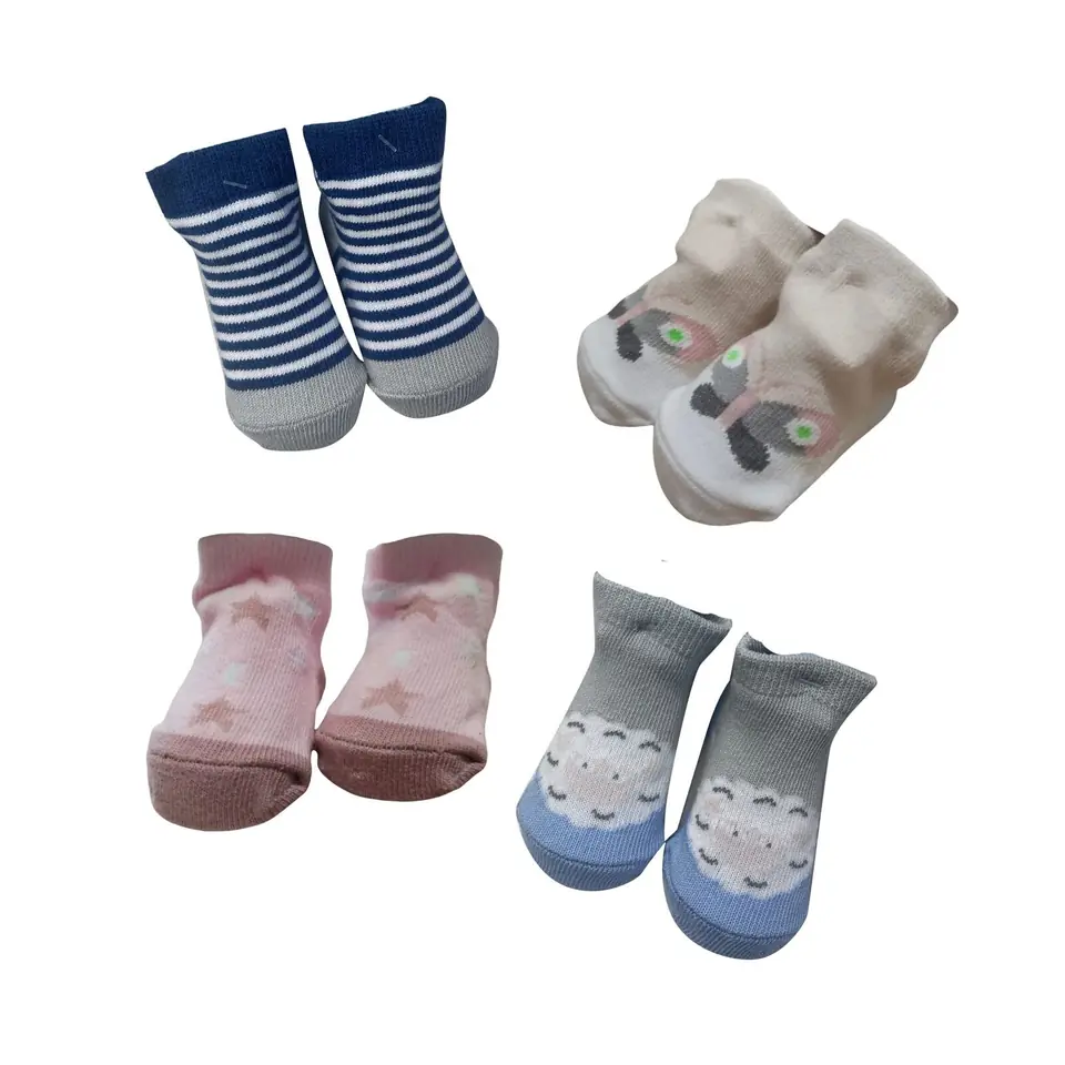 Par De Medias Vaquita Varios Diseños Bebe 0 A 6 Meses H C