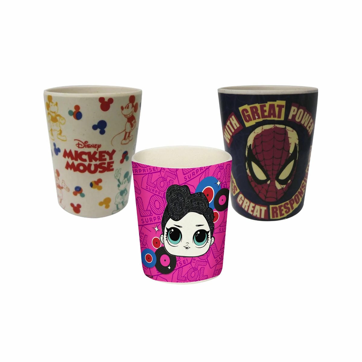Vaso De Fibra De Bambú 270 Ml Varios Personajes