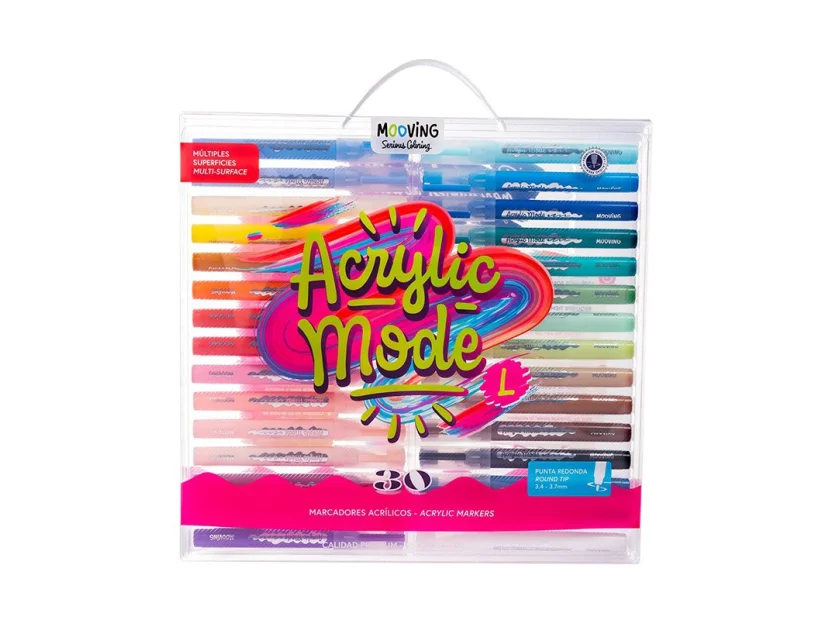 Pack X 30 Marcadores Acrilicos Acrylic Mode L Mooving