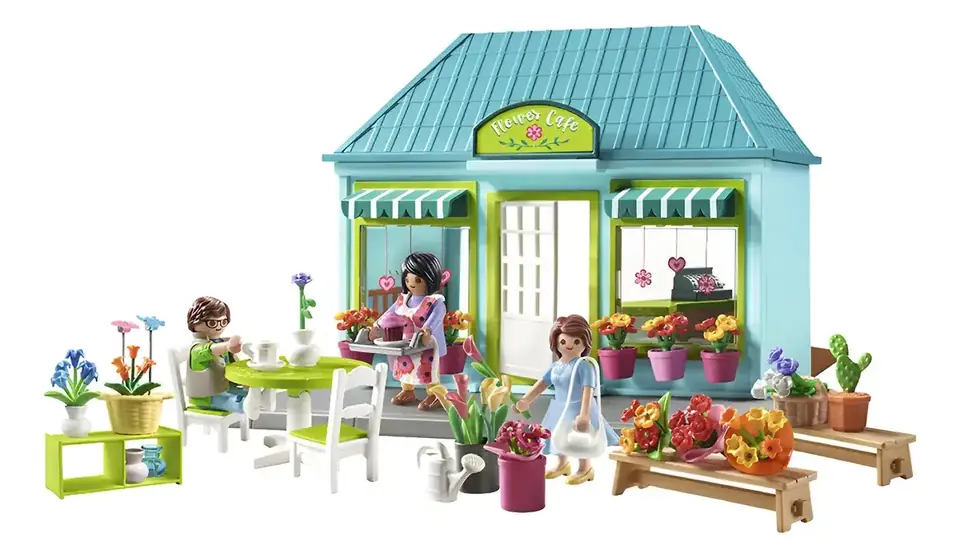 Florería Con Tienda Playmobil 220 Piezas Con Figuras