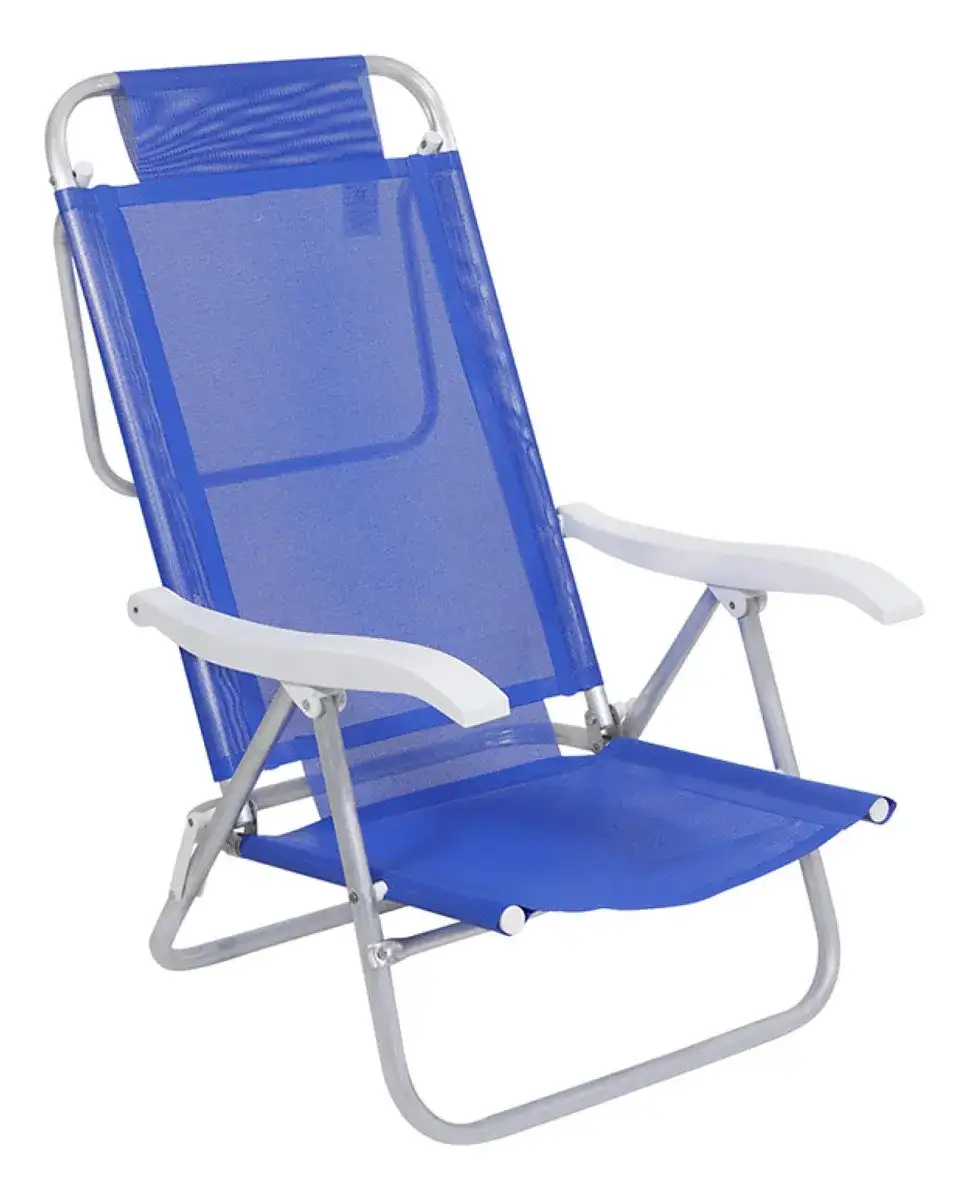 Silla Plegable Aluminio 6 Posición Reposera Playa 71x57x86