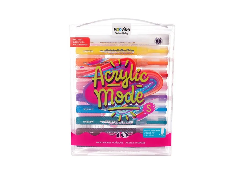 Pack 10 Marcadores Acrilicos Acrylic Mode S Mooving
