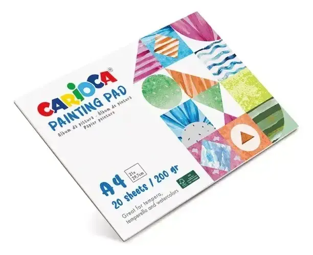 Block Para Dibujar Carioca Liso 200 Grs A4 X 20 Hojas Lisas