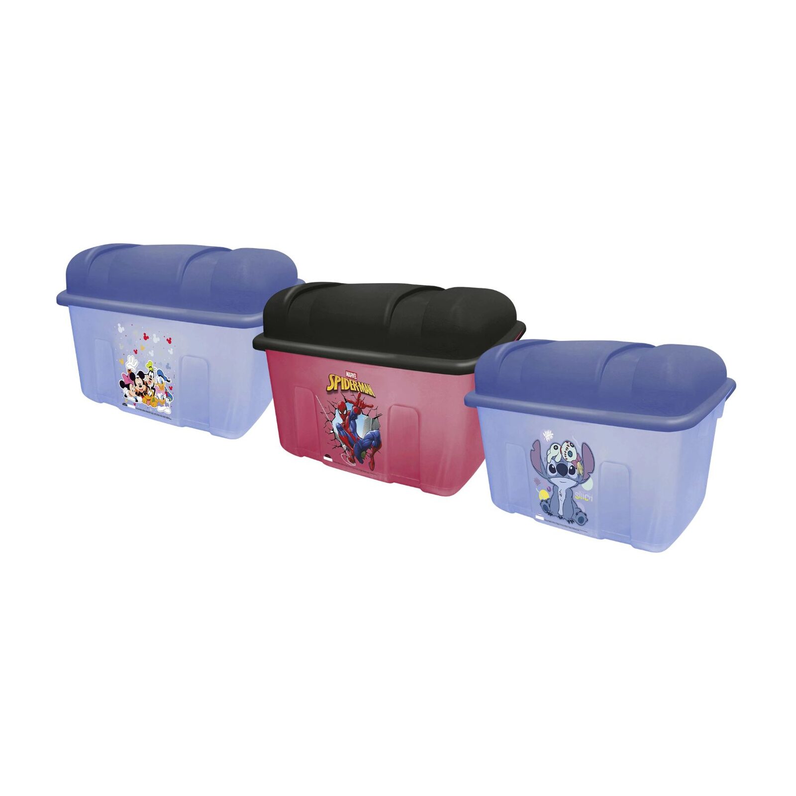 Caja Organizadora Tipo Baúl 46L Plastica Varios Personajes