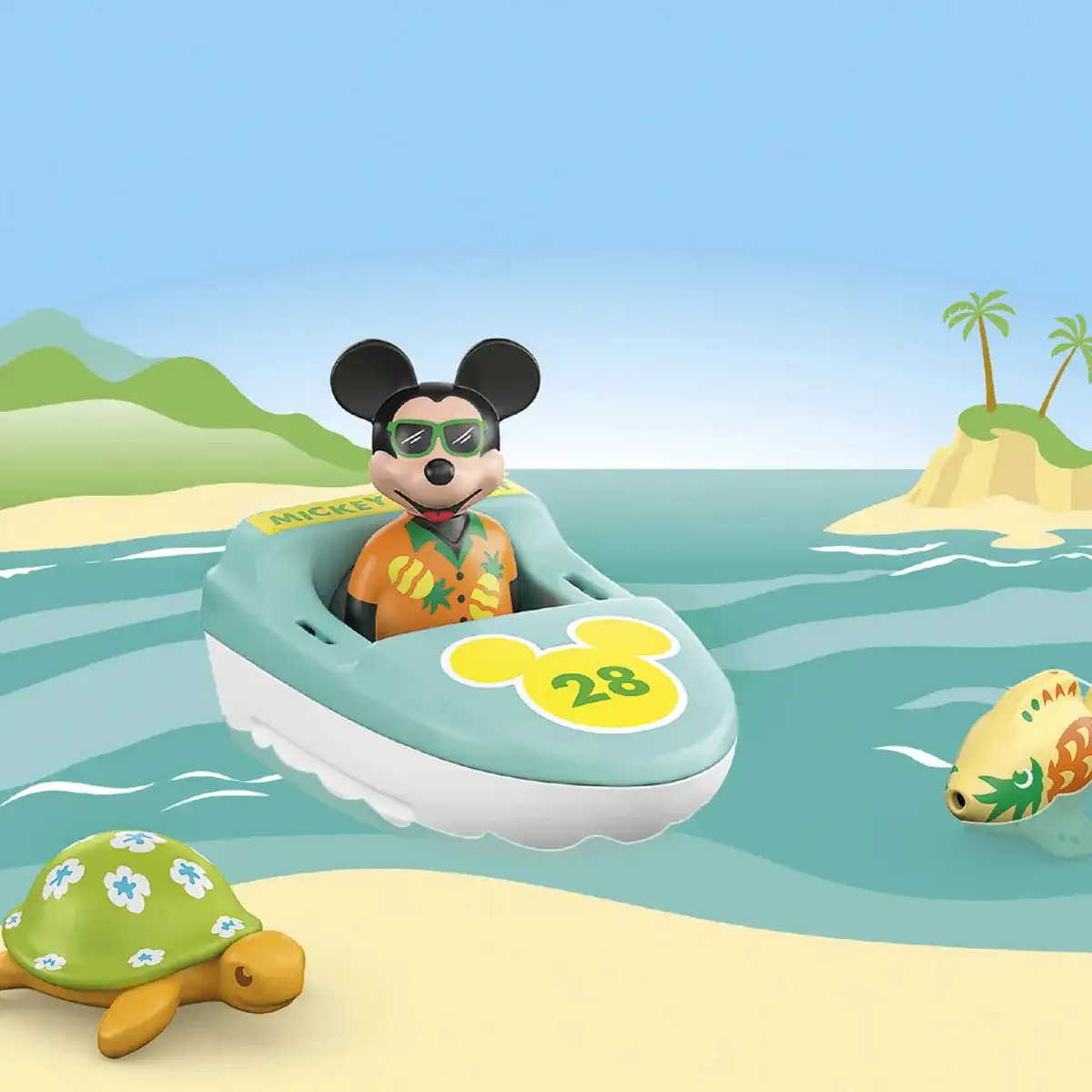 Paseo Barco De Mickey Playmobil Jr 4 Piezas Juguete Disney