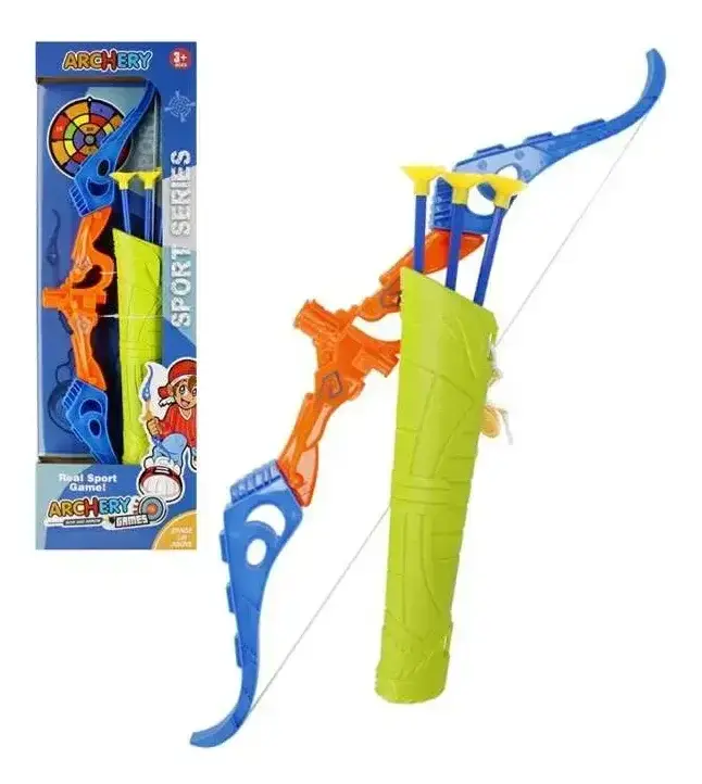 Kit De Arquería Juguete Para Niños Con 3 Flechas Con Ventosa