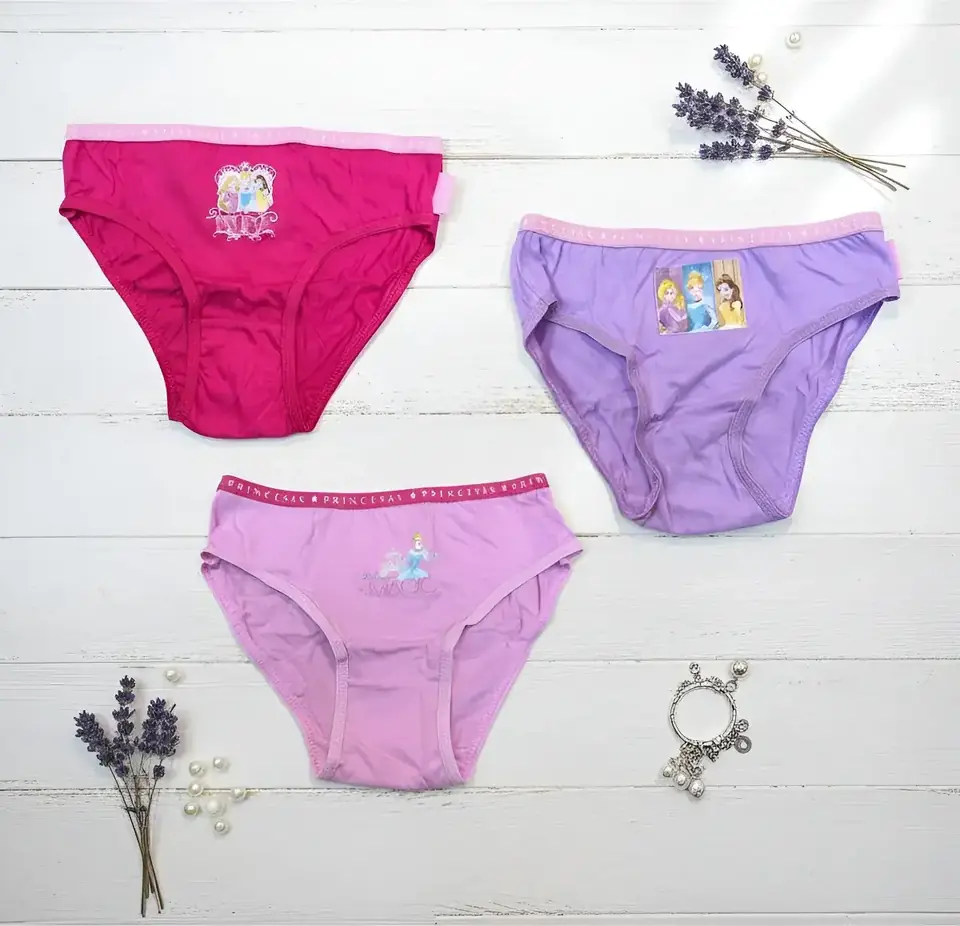 Pack 3 Bombachas Niña Disney Talle 2/9 Algodón Original Licenciado