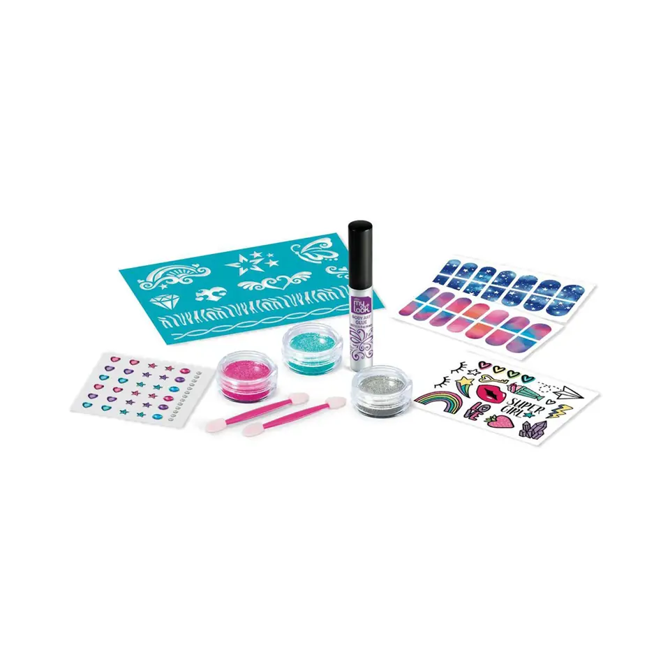 Kit de Uñas y Tatuajes con Brillo My Look Lexibook