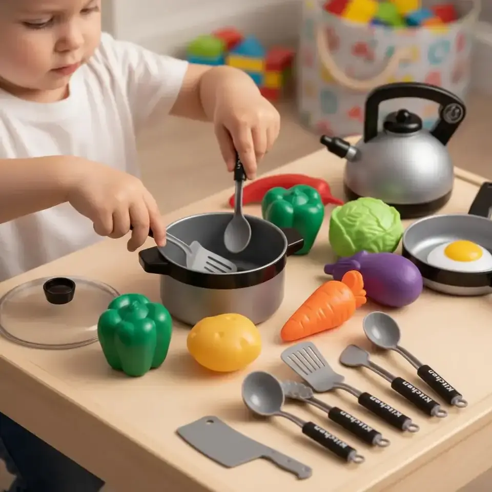 Juguete Puesto De Cocina + Utensilios Barbacoa- Mini Kitchen