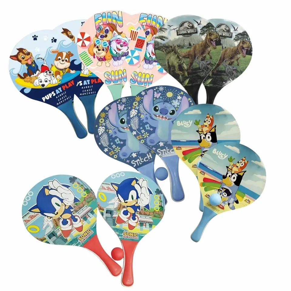 Paletas Playa Playera Juguete Con Pelota Varios Diseños