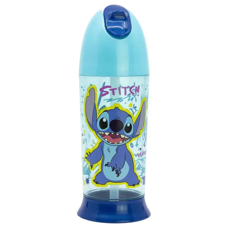 Botella Con Pajita 280 ml Robot Espacial Varios Personajes