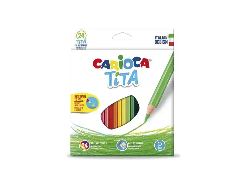 Lápices De Colores Carioca Tita Caja X 24 Colores