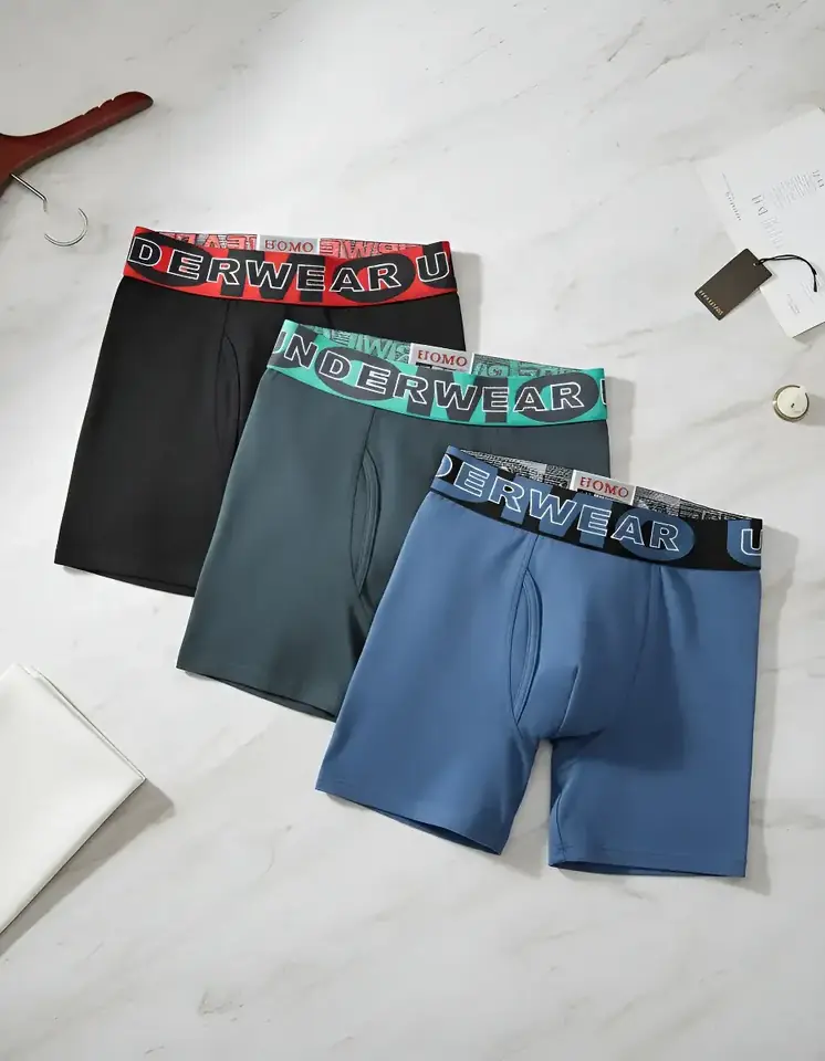 Pack 3 Boxer Briefs/calzoncillo Largo Hombre Algodón Surtido