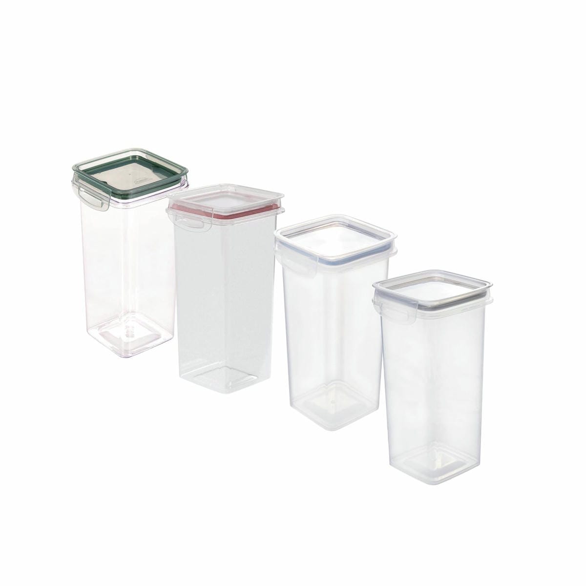 Pote Recipiente Traba Mas Cuadrado Dos Broches 1,24 L