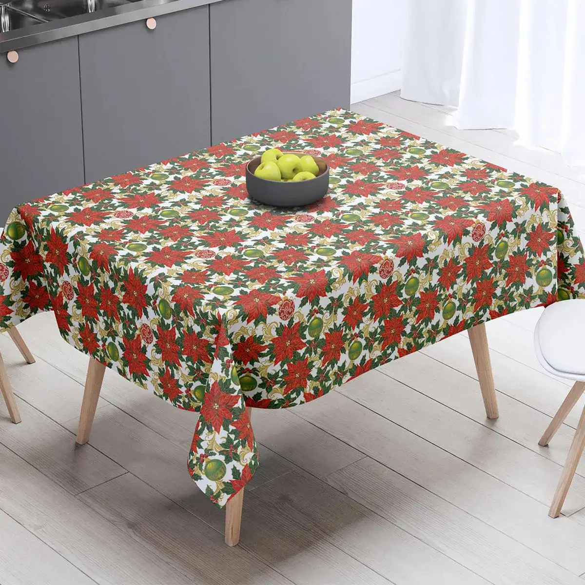 Mantel Rectangular Navideño 140x210 Peva Navidad Fiestas