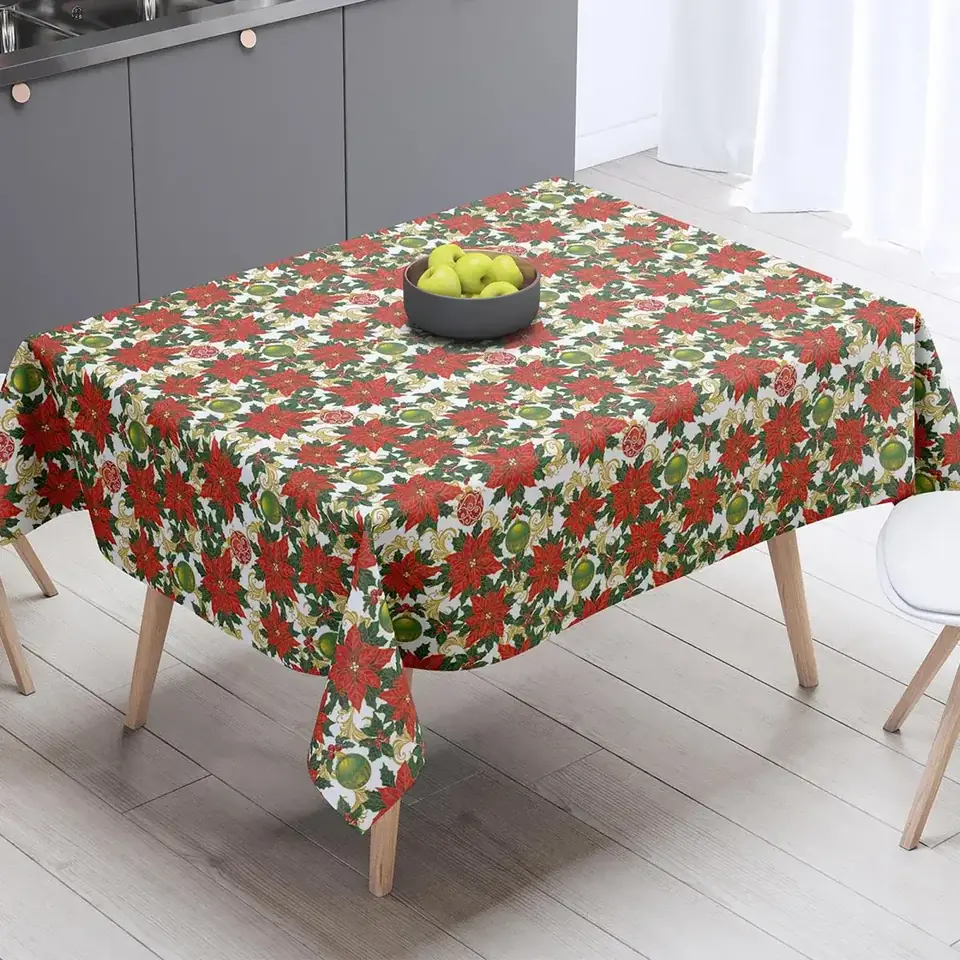 Mantel Rectangular Navideño 140x260 Peva Navidad Fiestas